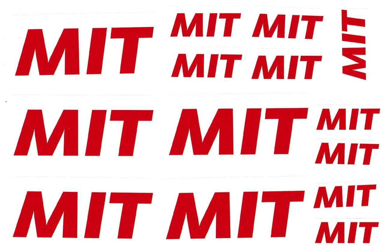 MIT-Aufkleberbögen Set